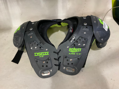 Vist Large View of Product Image Which is Used Schutt DS FLEX FB Shoulder Pads Grey XL