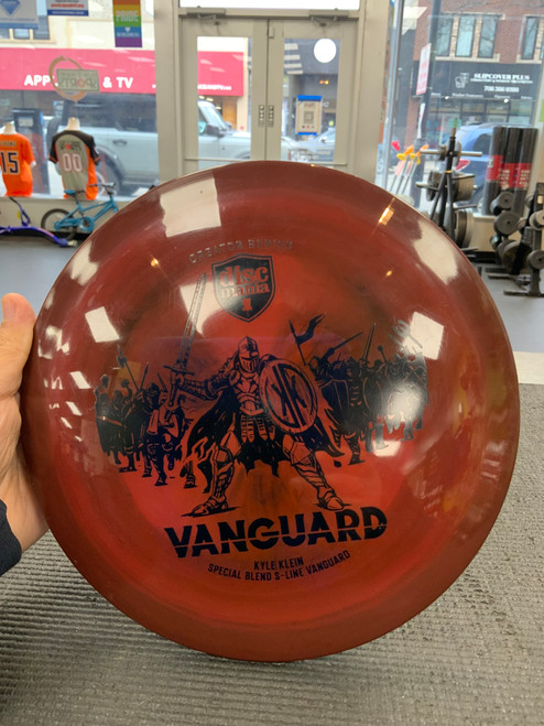 Vist Large View of Product Image Which is Used Discmania KYLE KLEIN VANGUARD Disc Golf Driver Maroon