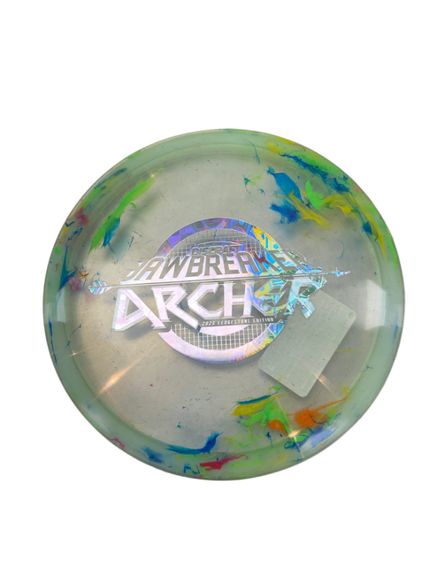 Vist Large View of Product Image Which is Used Discraft JAWBREAKER ARCHER Disc Golf Mid Range Lime Green