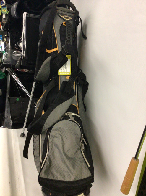 Vist Large View of Product Image Which is Used Titleist TITLEIST BLACK/GOLD/GRAY BAG Mens Stand Bag Black