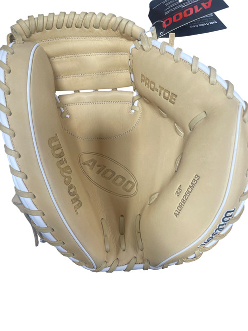 Vist Large View of Product Image Which is Used Wilson A1000 BB/SB Catchers RH Throw Almond 33"