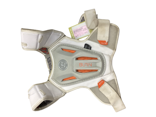 Vist Large View of Product Image Which is Used Warrior BURN Lacrosse Shoulder Pads White MD