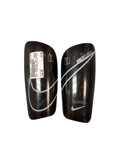 Vist Large View of Product Image Which is Used Nike MERCURIAL SHIN GUARDS Soccer Shin Guards Youth Black MD