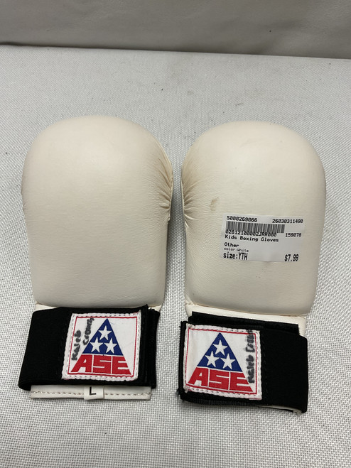 Vist Large View of Product Image Which is Used Boxing Gloves White Youth