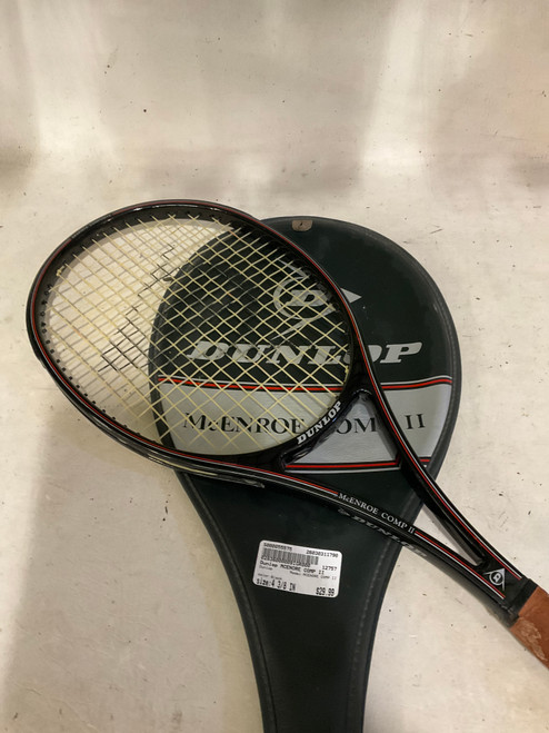 Vist Large View of Product Image Which is Used Dunlop MCENORE COMP II Adult Tennis Racquet Black 4 3/8"