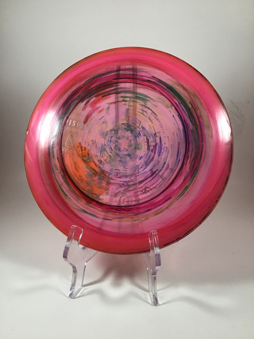 Vist Large View of Product Image Which is Used YIKUN PHOENIX HU Disc Golf Driver Pink 170g
