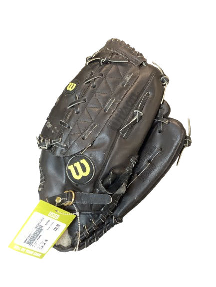 Vist Large View of Product Image Which is Used Wilson A2469 BB/SB Glove RH Throw Black 14"