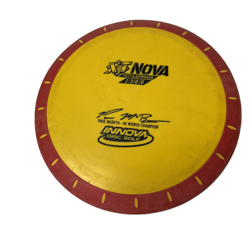 Vist Large View of Product Image Which is Used Innova XT NOVA PAUL MCBETH Disc Golf Putter Yellow