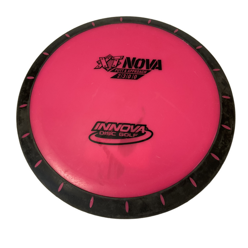 Vist Large View of Product Image Which is Used Innova XT NOVA Disc Golf Putter Pink
