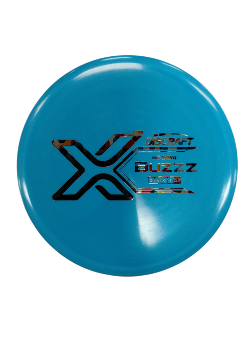 Vist Large View of Product Image Which is New Discraft X BUZZZ Disc Golf Mid Range Royal Blue 173g