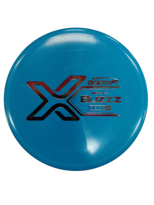 Vist Large View of Product Image Which is New Discraft X BUZZZ Disc Golf Mid Range Royal Blue 170g