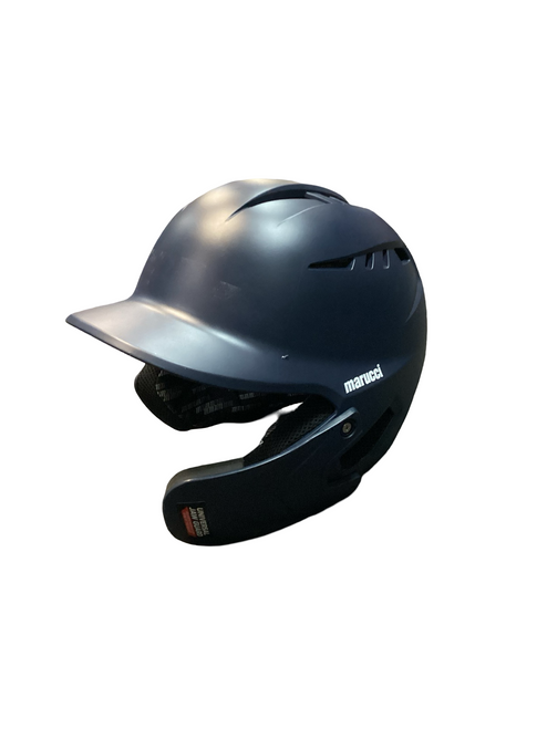 Vist Large View of Product Image Which is Used Marucci MBHDVJG-NB-SR Batting Helmet No Mask Navy Blue One Size