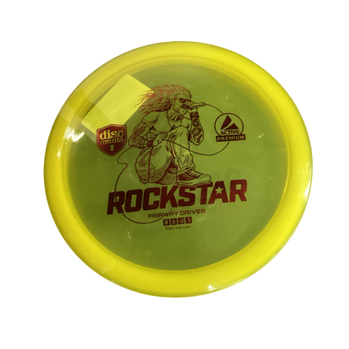 Vist Large View of Product Image Which is Used Discmania ROCKSTAR Disc Golf Driver Yellow 174g