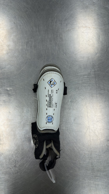 Vist Large View of Product Image Which is Used Franklin Soccer Shin Guards Junior White MD