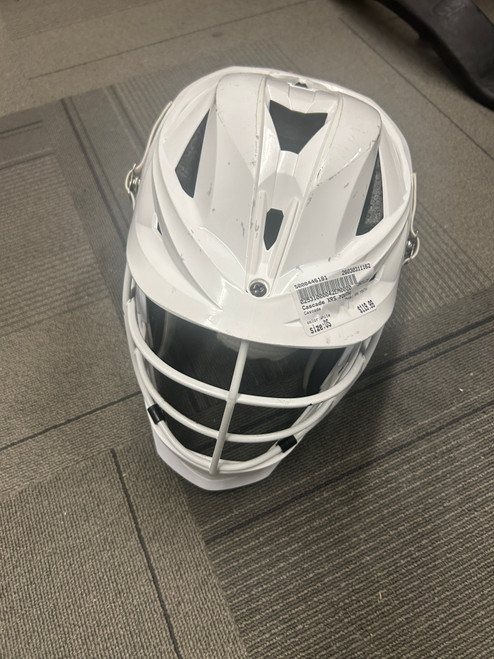 Vist Large View of Product Image Which is Used Cascade XRS YOUTH Lacrosse Helmet White One Size
