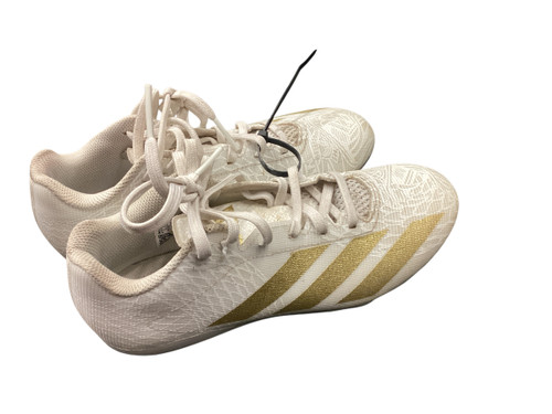 Vist Large View of Product Image Which is Used Adidas BASEBALL CLEATS BB/SB Cleats White Junior 04.5