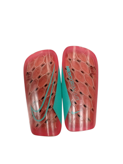 Vist Large View of Product Image Which is Used Nike MERCURIAL LITE Soccer Shin Guards Junior Orange LG