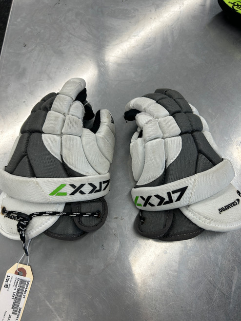 Vist Large View of Product Image Which is Used Champro LRX7 Lacrosse Gloves Mens White MD