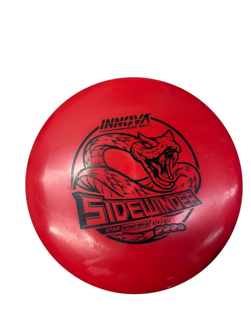 Vist Large View of Product Image Which is Used Innova STAR SIDEWINDER Disc Golf Driver Red 168g