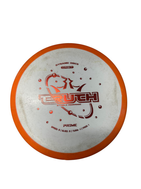 Vist Large View of Product Image Which is Used Dynamic Discs ORBIT PRIME TRUTH Disc Golf Mid Range Orange 179g