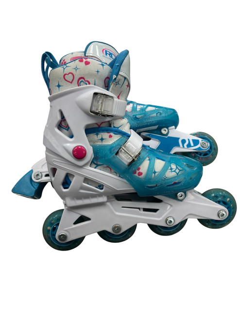 Vist Large View of Product Image Which is Used RollerDerby ADJUSTABLE Junior Rec Fitness Skates White Junior 01