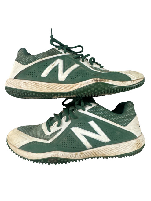 Vist Large View of Product Image Which is Used New Balance TURFS BB/SB Cleats White Senior 9