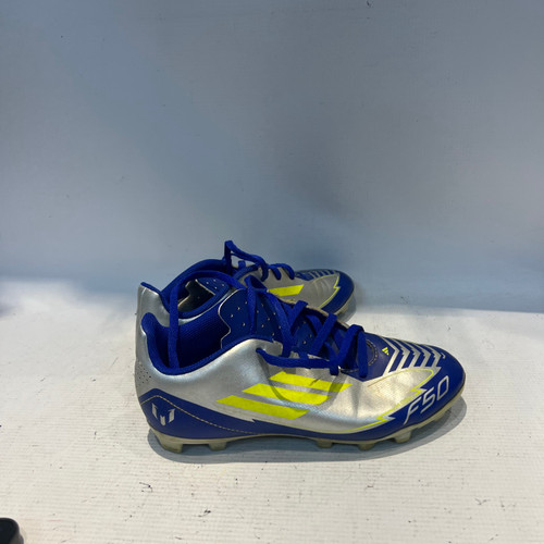 Vist Large View of Product Image Which is Used Adidas Soccer Cleats Royal Blue Junior 03.5