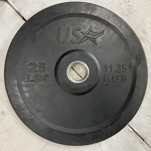 Vist Large View of Product Image Which is Used USA Olympic Bumper Plate 25 lb