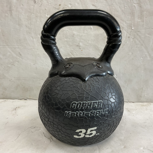 Vist Large View of Product Image Which is Used Kettlebell Black 35 lb