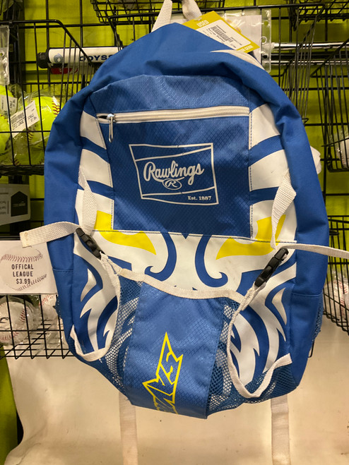 Vist Large View of Product Image Which is Used Rawlings BACKPACK BB/SB Player Backpack Royal Blue