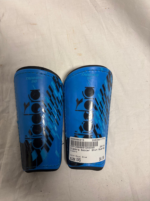 Vist Large View of Product Image Which is Used Diadora Soccer Shin Guards Youth Royal Blue XXS