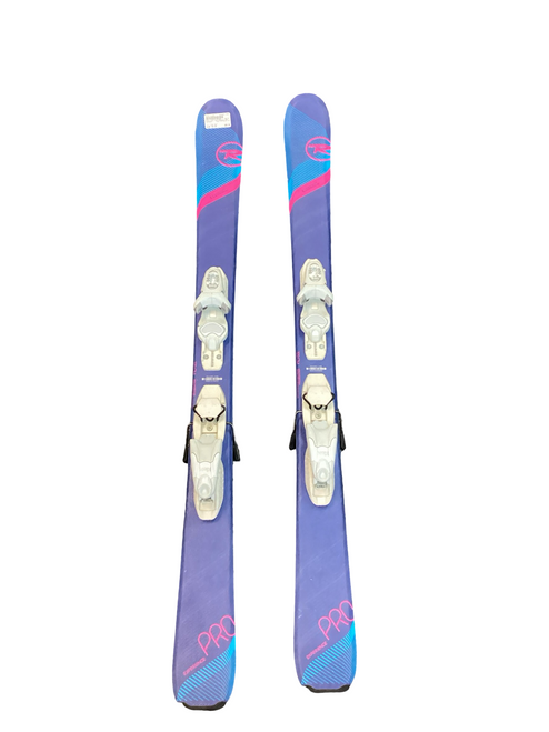 Vist Large View of Product Image Which is Used Rossignol EXPIERENCE PRO Girls DH Ski/Binding Royal Blue 122 cm