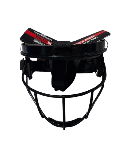 Vist Large View of Product Image Which is Used Defender YOUTH FIELDING MASK BB/SB Fielders Mask Black Fits all