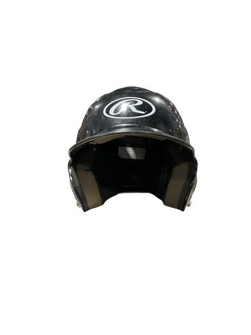 Vist Large View of Product Image Which is Used Rawlings BLK HELMET 6 1/4-6 7/8 Batting Helmet No Mask Black SM