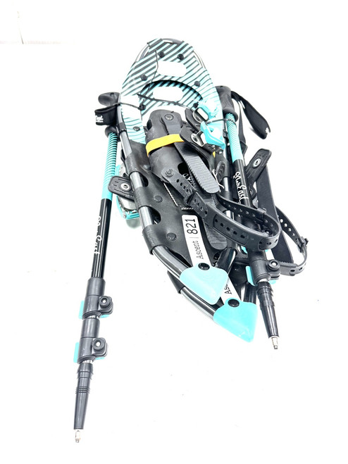 Vist Large View of Product Image Which is Used NOREAST SNOWSHOES W/ HIKING POLES Snowshoes Mens Teal 25"