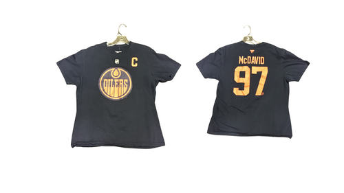 Vist Large View of Product Image Which is Used Oilers McDavid T-Shirt