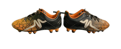 Vist Large View of Product Image Which is Used Mitre Soccer Cleats Orange Youth 13.0