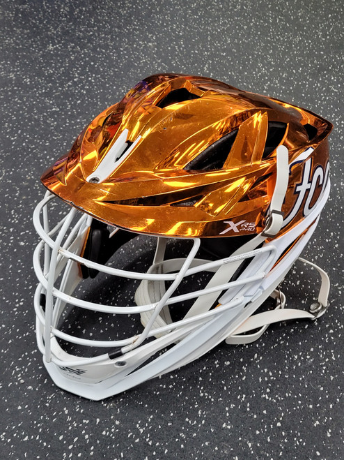 Vist Large View of Product Image Which is Used Cascade XRS PRO Lacrosse Helmet Orange One Size