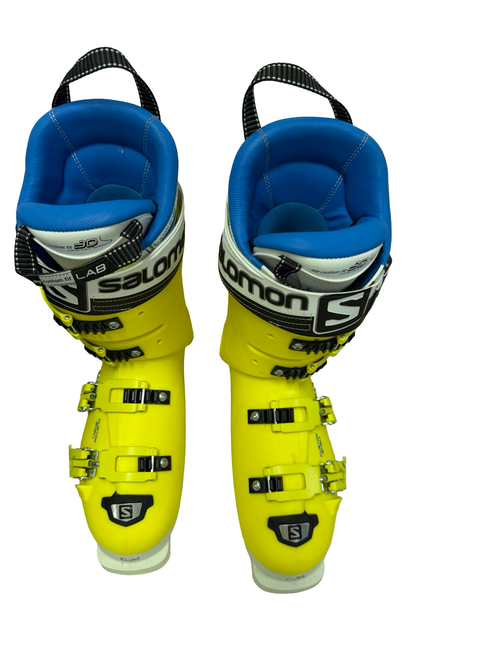 Vist Large View of Product Image Which is Used Salomon XMAX 130 Ski Boot Yellow 265 MP - M08.5 - W09.5 - Excellent