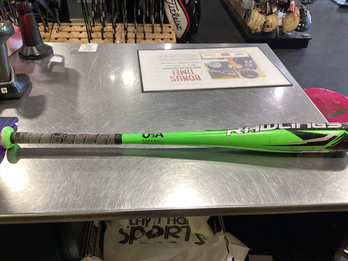 Vist Large View of Product Image Which is Used Rawlings FUEL BB/SB USA 2 5/8 Bat Green 29"