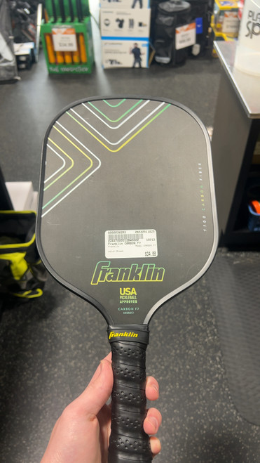 Vist Large View of Product Image Which is Used Franklin CARBON F7 Pickleball Racquet Black
