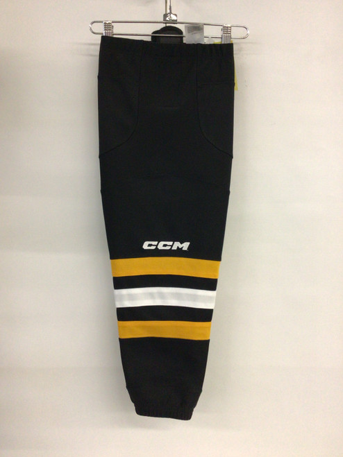 Vist Large View of Product Image Which is Used CCM Hockey Sock Black And Gold Intermed