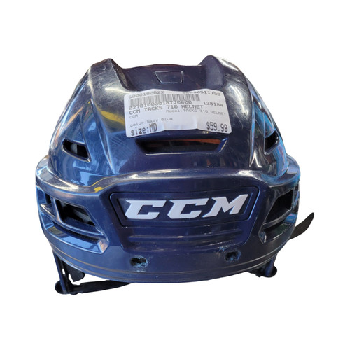 Vist Large View of Product Image Which is Used CCM TACKS 710 HELMET Hockey Helmet Only Navy Blue MD