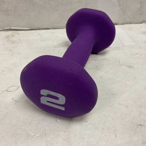 Vist Large View of Product Image Which is Used Fitness Gear Hex Dumbbell Purple 2 lb