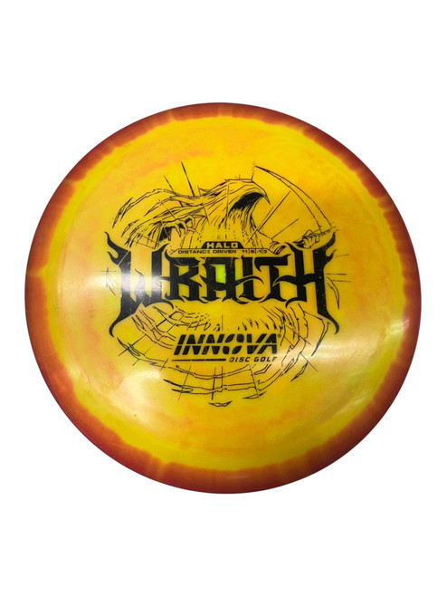 Vist Large View of Product Image Which is Used Innova HALO WRAITH Disc Golf Driver Yellow 173g