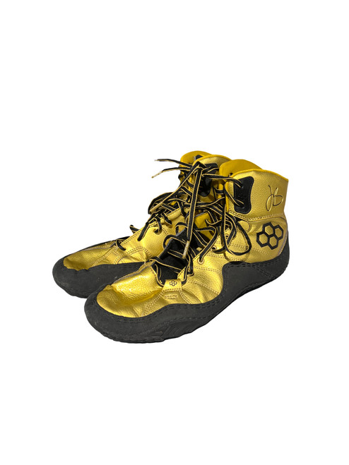 Vist Large View of Product Image Which is Used Rudis Wrestling Shoes Gold Senior 10.5