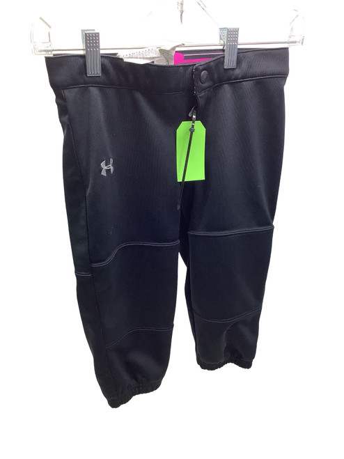 Vist Large View of Product Image Which is Used Under Armour BLACK PANTS BB/SB Pant Girls Black SM