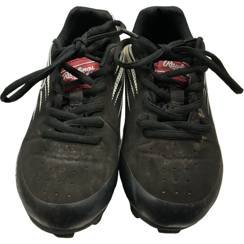 Vist Large View of Product Image Which is Used Rawlings 3171YBKWT BB/SB Cleats Black Youth 12.0