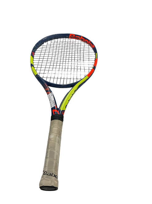 Vist Large View of Product Image Which is Used Babolat PURE AERO JR Junior Tennis Racquet Navy Blue 25"