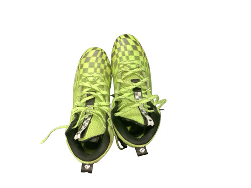 Vist Large View of Product Image Which is Used Under Armour Jr FB Cleats Green Junior 05